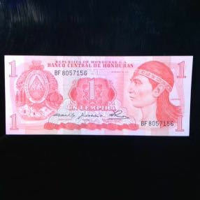 World Paper Money HONDURAS 1 Lempira【1980】