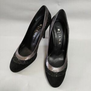 DIANA ダイアナ ヒール パンプス 靴 黒 レディース 黒 23cm 日本製