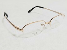 新品　WASHINGTON D.C　ワシントンD.C.　日本製　ブランド　メガネ　めがね　ハーフリム　チタン　軽い　高級感　綺麗　ゴールド_画像2