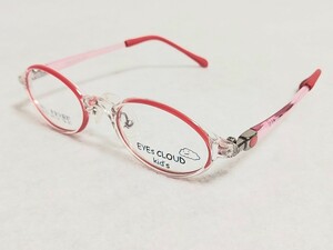 新品　EYES CLOUD アイズクラウド　ブランド　メガネ　めがね　セルフレーム　軽い　可愛い　子供用　スケルトン　赤系