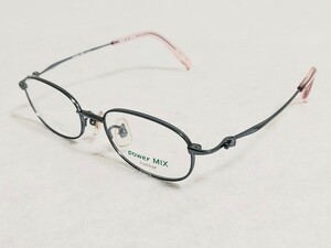 新品　power　MIX パワーミックス　日本製　ブランド　メガネ　めがね　フルリム　軽い　可愛い　子供用　水色系