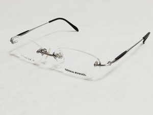 新品　SONIA RYKIEL ソニアリキエル　日本製　ブランド　メガネ　めがね　ツーポイント　軽い　高級感　上品　シルバー