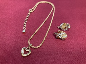 ※55562 NINA RICCI ニナリッチ オープンハート ネックレス ＆ イヤリングセット ゴールド アクセサリー