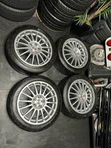 O.Z Racing スーパーツーリズモ WRC？ 17インチ 8J＋35 PCD100 5穴 ハブ径約68→58ミリ NANKANG NS-2R 225/45R17 2022年製