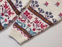 オールド◆　UK製　Limited Edition KNITWEAR　総柄　コットンニット　セーター　花柄　綿ニット　クルーネック　英国製_画像4