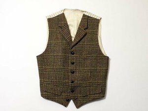 J.PRESS　ジェイプレス　Harris Tweed　ハリスツイード　ツイードベスト　正規品　チェック　ジレ　T156　クルミボタン　