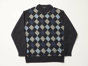 BURBERRY　バーバリー　セーター　正規品　ウール　羊毛　ニット　Mサイズ　三陽商会　前身頃　織り柄