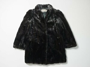 Nakamura Fur　ナカムラファー　ミンクファー　毛皮　リアルファー　コート　9.5号　高級　本毛皮　MINK　ミンク　ショールカラー　