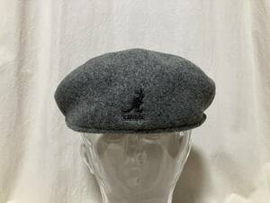 KANGOL WOOL 504 カンゴール ウールハンチング グレー MEDIUM グレー 中古品