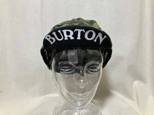 BURTON バートン 刺繍入りフリースキャップ/帽子 迷彩柄 つば裏にも刺繍 ワンサイズ 中古品
