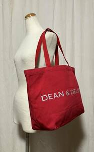 DEAN&DELUCA ディーンアンドデルーカ 赤×シルバー トートバッグ/かばん 日本 中古品