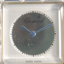 ショパール 時計 レディース メンズ アイスキューブ トラベルクロック アラーム 電池式 SS Chopard 51/8898/01 中古_画像8