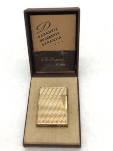 1202-025S⑨5268佐川　ライター S.T.Dupont デュポン ローラー ゴールドカラー ケース付き 詳細不明 着火未確認 喫煙具