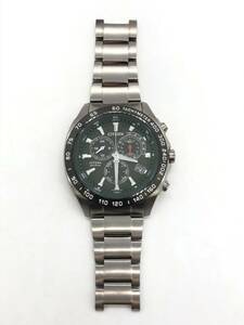 1202-511S⑦22706　腕時計 CITIZEN シチズン E610-T016251 ATTESA アテッサ エコドライブ クロノグラフ 黒文字盤 電波ソーラー