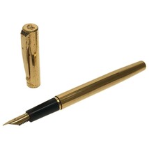 【WATERMAN 万年筆 2本まとめ】 PLAQUE ARGENT G シルバーカラー + PLAQUE OR G ゴールドカラー ペン先 18K 750 フランス製 筆記用具 J1102_画像2