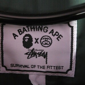 A BATHING APE × STUSSY SNOWBOARD JACKET ア ベイシング エイプ x ステューシー 10AWコラボ スノボ ジャケット カモの画像3