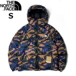 1円～!売切!【正規新品】THE NORTH FACE PRINTED HYDRENALITE HOODIE ダウンジャケット US限定 軽量 2022-23最新(S)茶 黒 迷彩柄190122-130