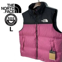 1円～!売切!【正規新品】THE NORTH FACE 1996 RETRO NUPTSE VEST ダウンベスト ヌプシ US限定 RDS パッカブル 登山(L)ピンク 黒 190122-110_画像3