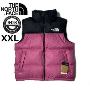 1円～!売切!【正規新品】THE NORTH FACE 1996 RETRO NUPTSE VEST ダウンベスト ヌプシ US限定 RDS パッカブル(XXL)ピンク 黒 190122-110