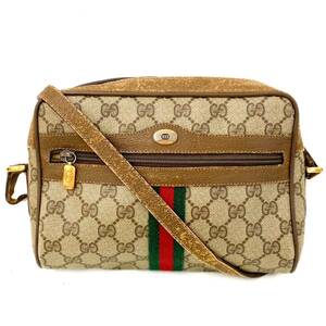 埼♪ GUCCI グッチ オールドグッチ シェリーライン 56.02.004 ショルダーバッグ 斜め掛け GGキャンバス GG柄 ヴィンテージ ♪1629