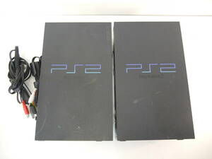 464 SONY PLAYSTATION2 2台 PS2 SCPH-10000/30000 ソニー プレイステーション2 プレステ2 本体 ブラック