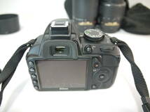 543 Nikon D3100 AF-S DX NIKKOR 18-55mm 1:3.5-5.6G/55-200mm 1:4-5.6G ED ニコン デジタル一眼 ダブルレンズ デジカメ バッテリ/取説付_画像6