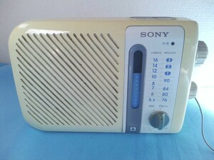 SONY ICF-S70 AM/FM radio rainproof specification bath radio made in Japan body only * Junk 