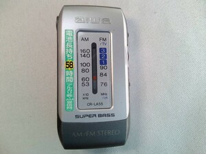 aiwa／アイワ　SUPER BASS　AM/FMステレオラジオ　CR-LA55★動作品