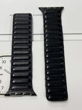 極美品 Apple Watch 7 41mm チタニウム Cellular ブラックレザーリンク付き_画像6