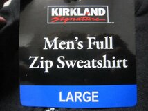 新品 未使用 KIRKLAND Signature カークランド メンズ フルジップ スウェットシャツ ZIP ブルゾン Lサイズ ブラック 940096 コストコ_画像3