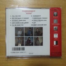 4988009528151;【CD/SONY初期3200円盤/箱帯】TOTO / ファーレンハイト　28DP-5040_画像2