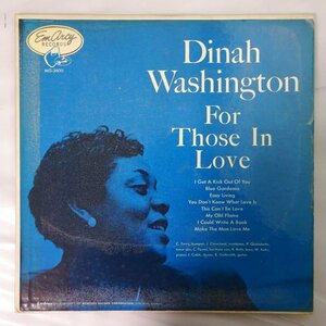 14027177;【US盤/Emarcy/小ドラマーラベル/深溝/MONO/コーティング】Dinah Washington / For Those In Love