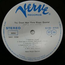 47044121;【国内盤/Verve/プロモ白ラベル/ペラジャケ】Gene Krupa Quartet / The Great New ドラム王ジーン・クルーパ_画像3