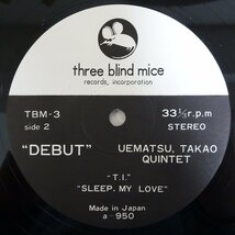 14027019;【JPNオリジナル/three blind mice/和ジャズ】植松孝夫 Takao Uematsu Quartet/Quintet (ジョージ大塚, 鈴木良雄 ほか) / Debut_画像5