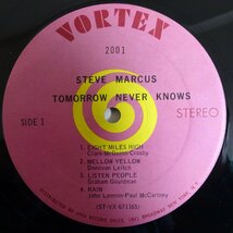 10018017;【USオリジナル/コーティングジャケ/Vortex】Steve Marcus / Tomorrow Never Knows_画像3