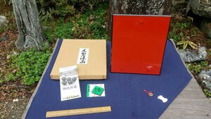 伊予桜井漆器の色紙飾り台 和の演出素材 漆芸 工芸品 元箱保管品 美品