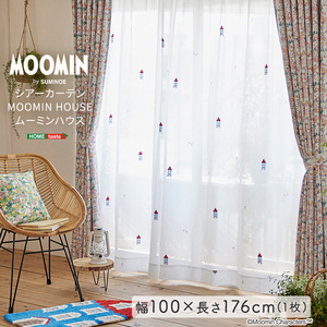 MOOMIN/ムーミン シアーカーテン レースカーテン/100×176cm×1枚 (単品) 【MOOMIN HOUSE ムーミンハウス】
