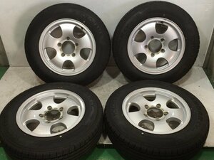 8～9分山 ヨコハマ GEOLANDER G058 175/80R16 91S 2020年 メーカー不明アルミ 16x5.5J +20 5H 139.7 ハブ径110ｍｍ 4本 ノーマルタイヤ　