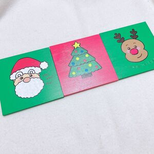 【3点セット】クリスマス 雑貨 アート 絵 イラスト アートパネル かわいい おしゃれ インテリア雑貨