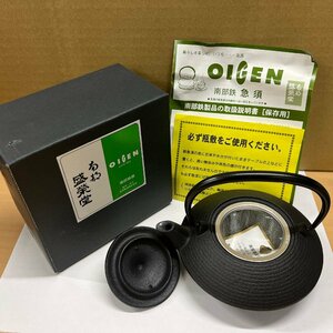 ◎M043【未使用】南部鉄器 急須 平型 糸目 0.2L 茶器 (rt)