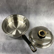 ◎M062【未使用】Tuppre ware Rainbow Cooker レインボークッカー 19㎝片手鍋 内径18.8cm 容量1.9L L-7 100G (K-7775G)09-93 (rt)_画像4