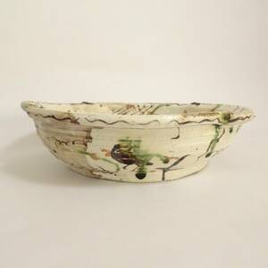  Suzuki ... 7 rice field Oribe large bowl diameter 33cm returned goods OK