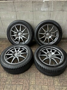 【バリ溝】スタッドレス TOYOオブザーブ 17ｘ7J +48 114.3 - 5H 215/50R17 2021年製 イエローハット購入 ほぼ新品 岡山発 レヴォーグ等