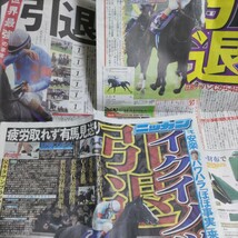 競馬　スポーツ新聞　３紙セット　イクイノックス引退　掲載全ページ　ジャパンカップ優勝　スポニチ　報知　日刊スポーツ未使用ウマ娘_画像1