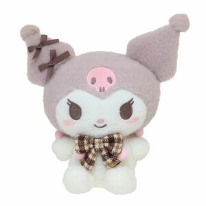 ◆新品　クロミ　kuromi　プラッシュドール　S　ぬいぐるみ　〈ほわモカチェック〉　サンリオ　sanrio