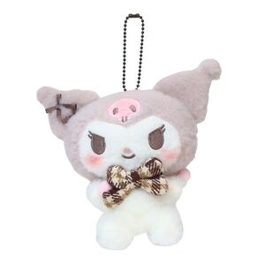 ◆新品　クロミ　kuromi　ミニぬいぐるみ　ボールチェーンマスコット〈ほわモカチェック〉サンリオ　sanrio