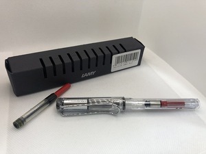 新品未使用　LAMY ラミー 万年筆 サファリ スケルトン クリア ペン先M （M6141）