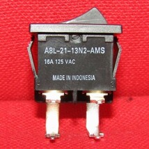 SW04 OMRON 小形ロッカースイッチ【A8L-21-13N2-AMS】2極単投形(DPST) 10A プリント基板用ライトアングル端子 未使用_画像3