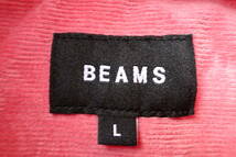 BEAMS/ビームス/長袖ボタンダウンシャツ/コーデュロイ素材/左胸ポケット/オーバーサイズ/ゆったり/ピンク/Lサイズ(12/25R)_画像3
