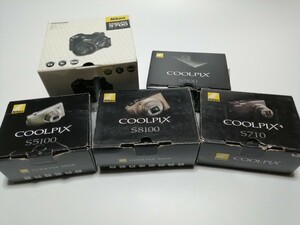 全台動作確認済み Nikon ニコン COOLPIX コンパクトデジタルカメラ コンデジ まとめ s8100 s5100 s710 s500 5700 など　５台　外箱付き